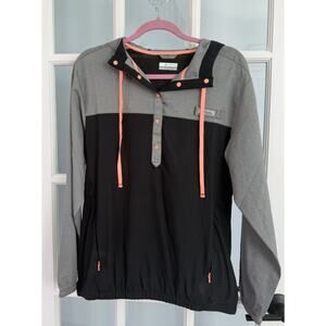 Columbia PFG Long Sleeve Vented 1/4 Snap Hooded Jacket Size M